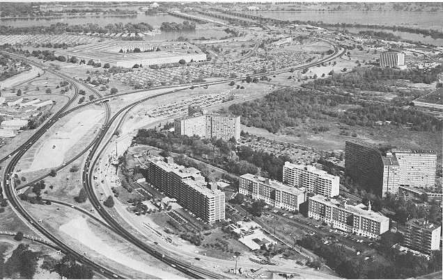 Before Construction, Shirley Highway, Mixing Bowl Interchanges.  151 KB